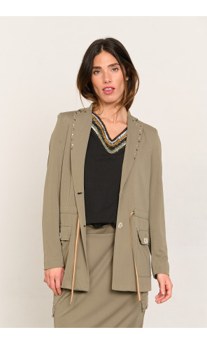 CHAQUETA FLUIDA KAKI