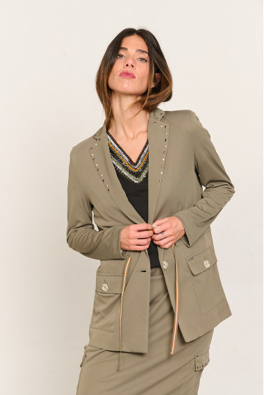 CHAQUETA FLUIDA KAKI