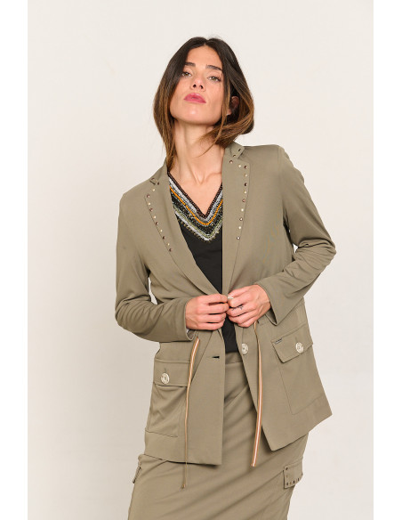 CHAQUETA FLUIDA KAKI