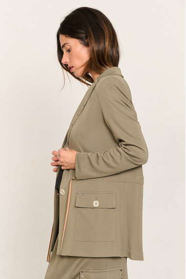 CHAQUETA FLUIDA KAKI