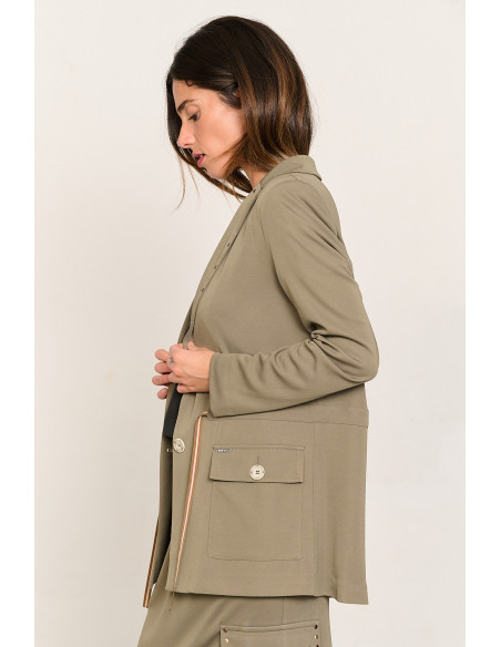 CHAQUETA FLUIDA KAKI