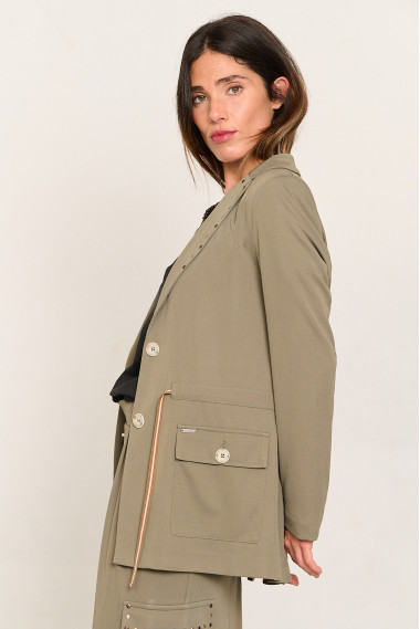 CHAQUETA FLUIDA KAKI