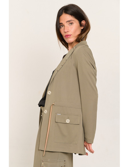 CHAQUETA FLUIDA KAKI