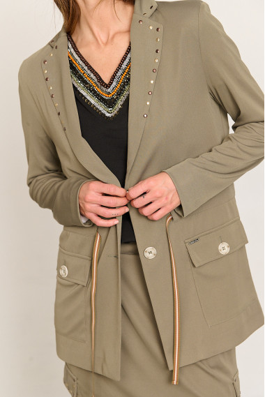 CHAQUETA FLUIDA KAKI