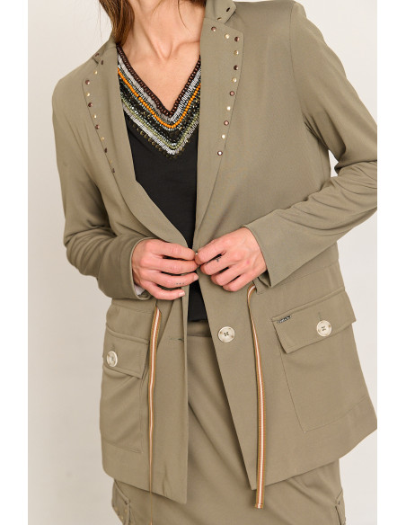 CHAQUETA FLUIDA KAKI