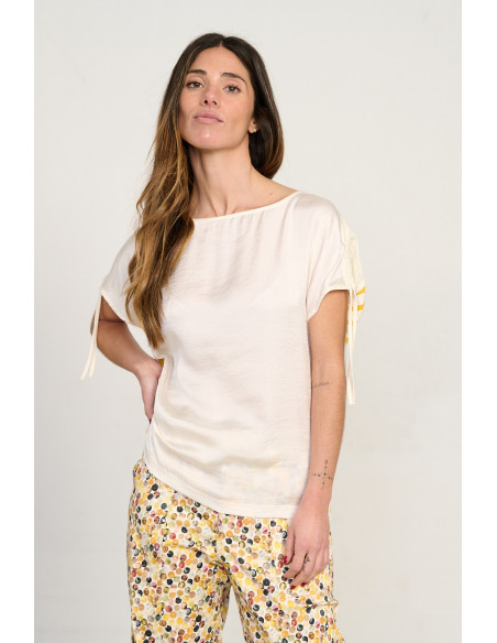 CAMISETA MANGA CORTA SATEN