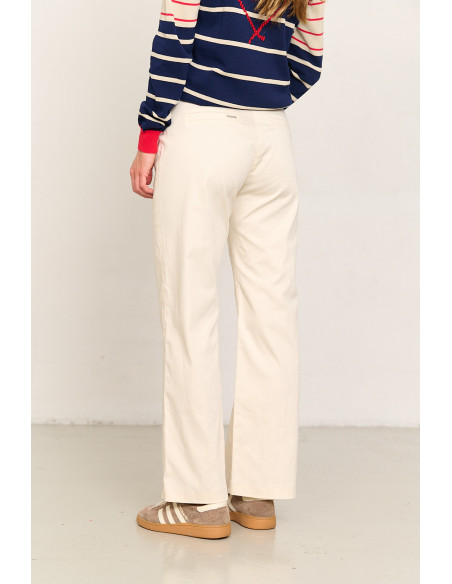 Pantalon recto de algodón crudo con bolsillos BMB & Co. vista trasera