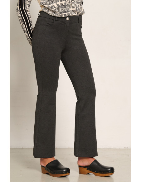 PANTALON ACAMPANADO GRIS