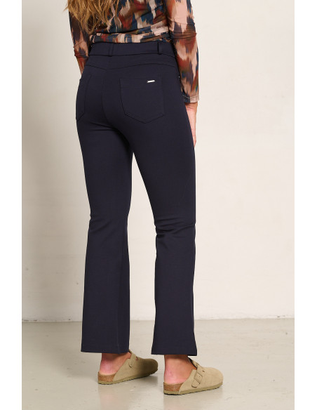 Pantalon acampanado marino efecto segunda piel BMB & Co.