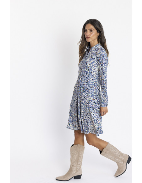 Vestido Corto Camisero Print BMB & Co.