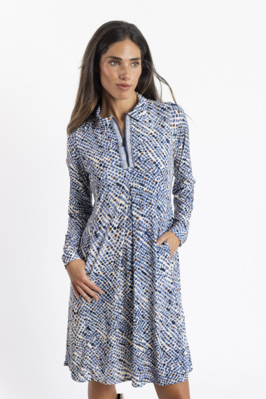 Vestido Corto Camisero Print BMB & Co.
