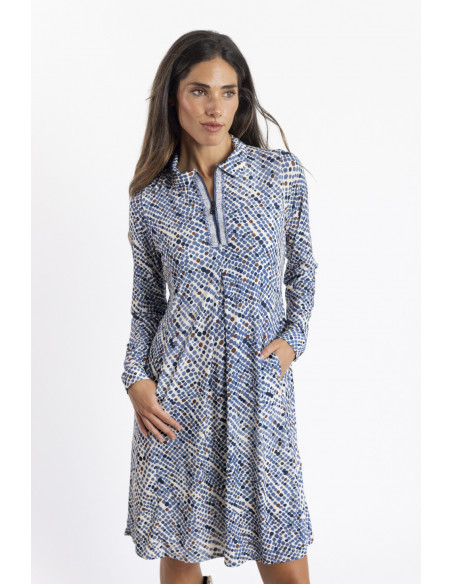 Vestido Corto Camisero Print BMB & Co.