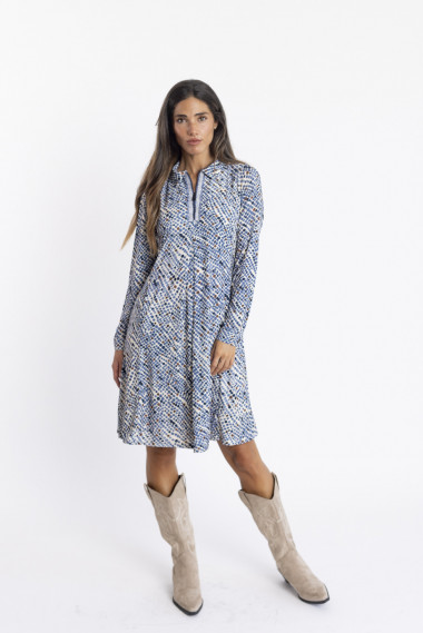 Vestido Corto Camisero Print BMB & Co.