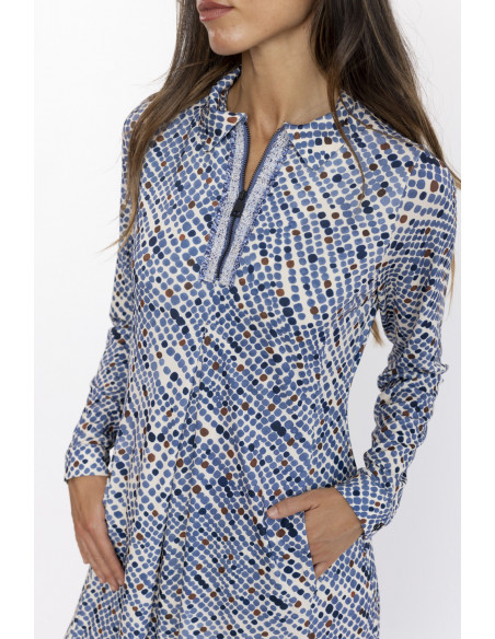 Vestido Corto Camisero Print BMB & Co.