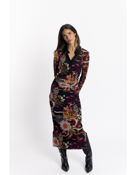 Vestido Midi Entallado Tul BMB & Co.