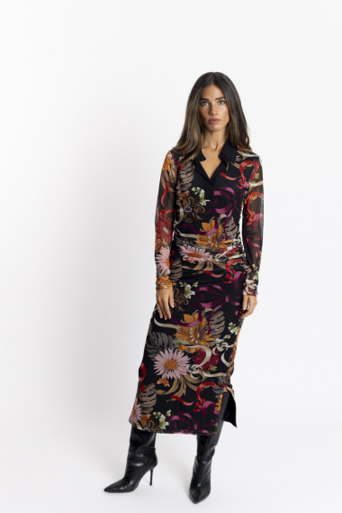 Vestido Midi Entallado Tul BMB & Co.
