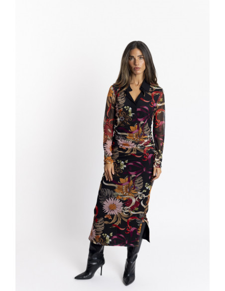 Vestido Midi Entallado Tul BMB & Co.