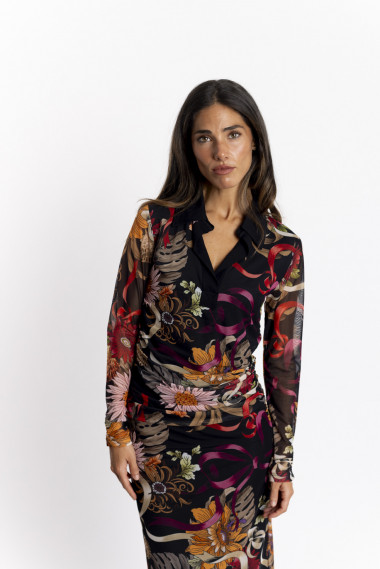 Vestido Midi Entallado Tul BMB & Co.