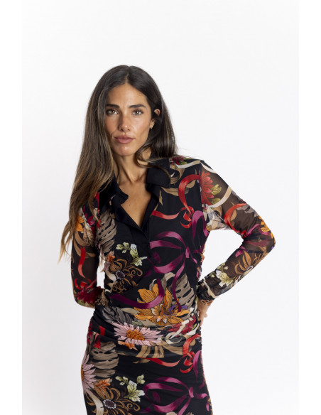 Vestido Midi Entallado Tul BMB & Co.