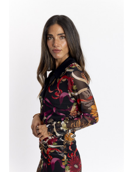 Vestido Midi Entallado Tul BMB & Co.