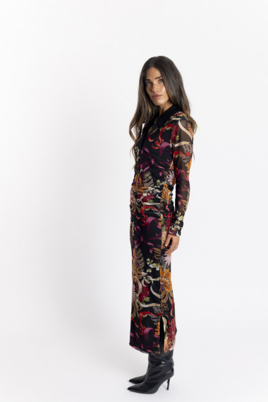 Vestido Midi Entallado Tul BMB & Co.