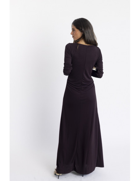 Vestido Largo Granate con Nudos BMB & Co.