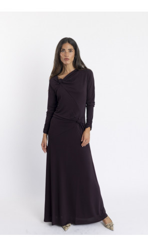 Vestido Largo Granate con Nudos BMB & Co.