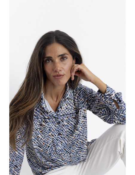 Camiseta Lunares Con Botonadura BMB & Co.