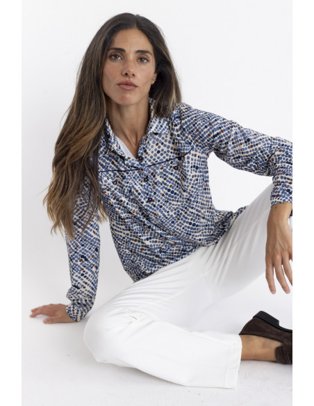 Camiseta Lunares Con Botonadura BMB & Co.