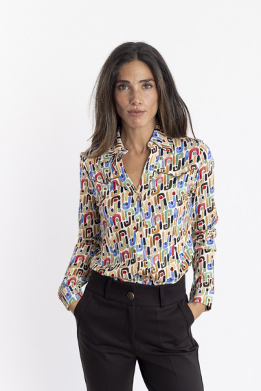 Camiseta Entallada Print Geometrico BMB & Co.