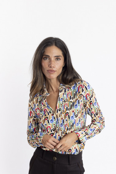 Camiseta Entallada Print Geometrico BMB & Co.