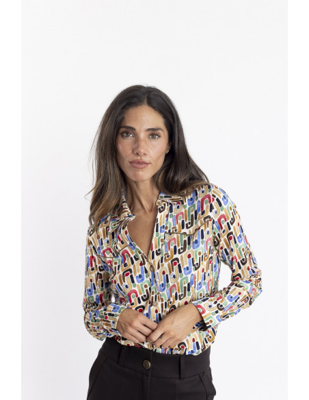 Camiseta Entallada Print Geometrico BMB & Co.