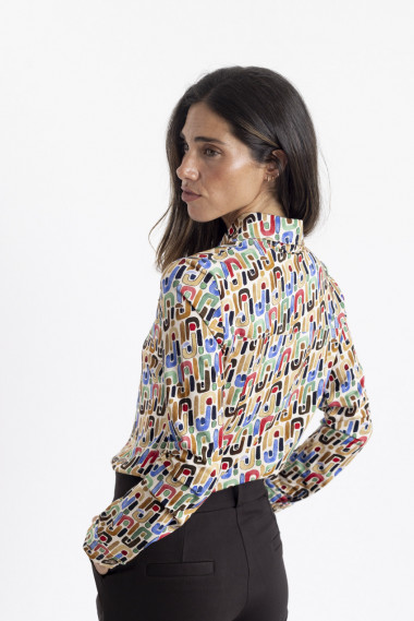 Camiseta Entallada Print Geometrico BMB & Co.