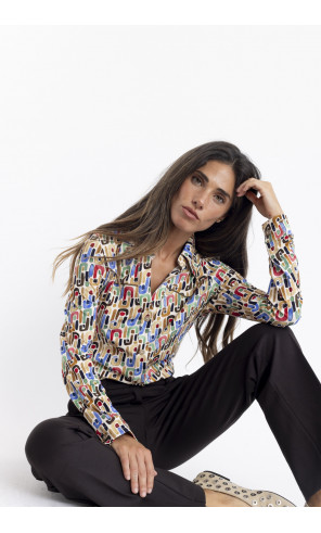 Camiseta Entallada Print Geometrico BMB & Co.