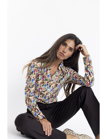 Camiseta Entallada Print Geometrico BMB & Co.