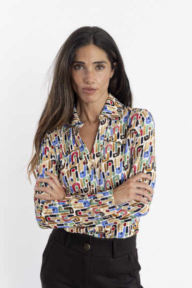Camiseta Entallada Print Geometrico BMB & Co.