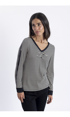 Camiseta rayas Rib Manga Larga BMB & Co.