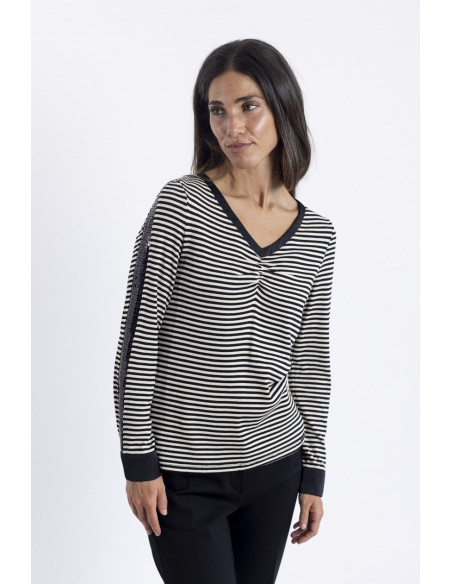 Camiseta rayas Rib Manga Larga BMB & Co.