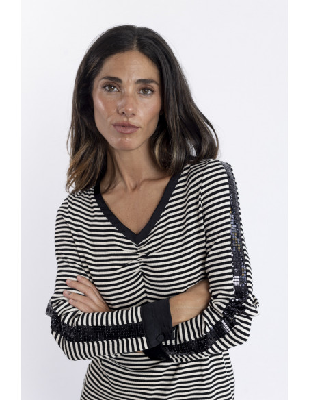 Camiseta rayas Rib Manga Larga BMB & Co.