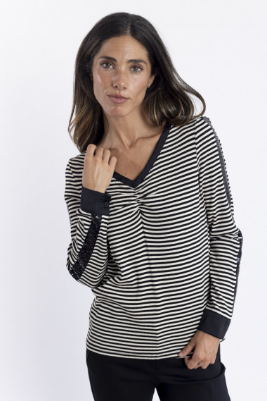Camiseta rayas Rib Manga Larga BMB & Co.