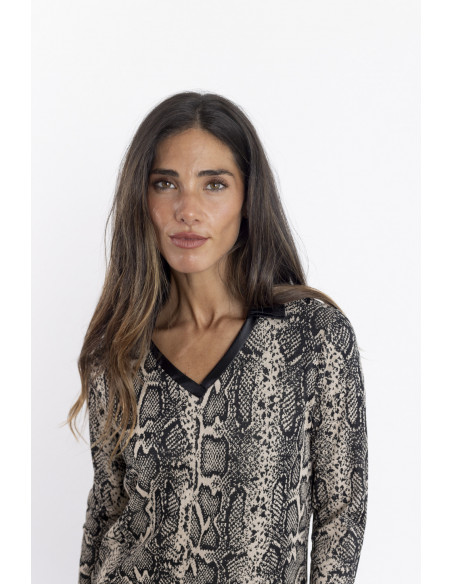 Camiseta Jacquard Animal Print BMB & Co.