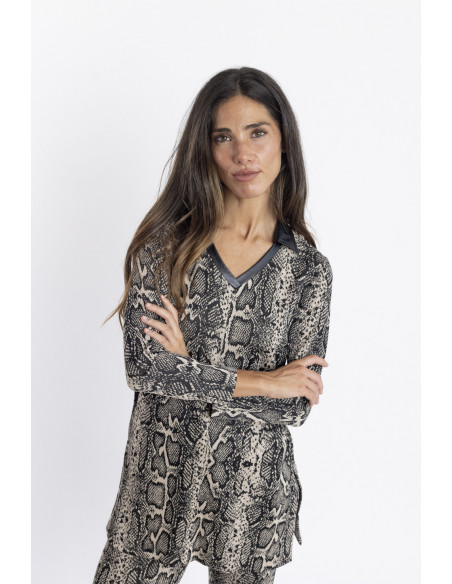 Camiseta Jacquard Animal Print BMB & Co.