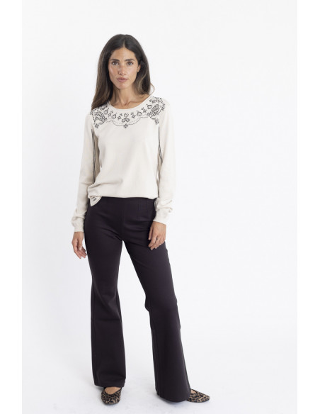 PANTALON CAMPANA CHOCOLATE