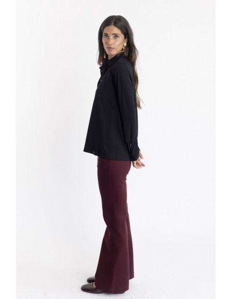 PANTALON CAMPANA GRANATE