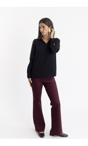 PANTALON CAMPANA GRANATE