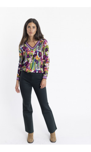 Pantalon acampanado bosque efecto segunda piel BMB & Co.