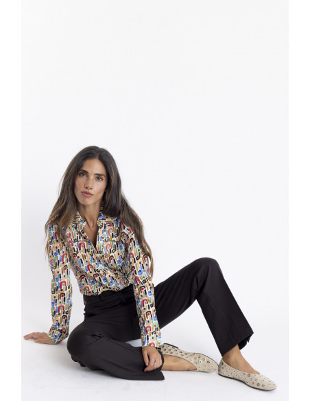 Pantalon Recto Chocolate Efecto Segunda Piel BMB & Co.