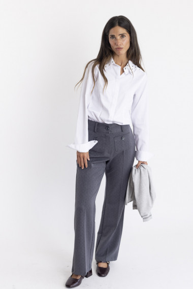 PANTALON RECTO CON STRASS