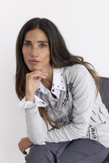 Jersey Fino Gris  Con Print Graffiti BMB  & Co.