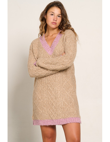 VESTIDO PUNTO TRENZADO